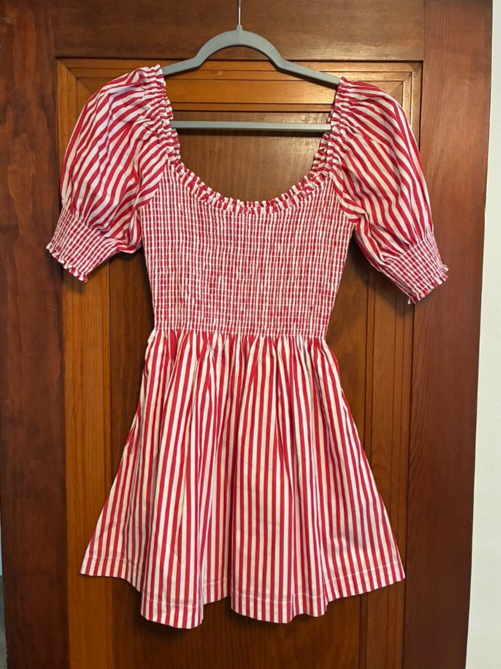 Hill House Home Lila Nap Dress - XS Red/White Stripe